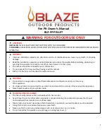 Blaze BLZ-FP-PELLET Owner'S Manual предпросмотр