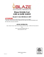 Blaze BLZ-GRIDDLE-CART Use & Care Manual preview