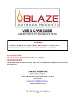 Blaze BLZ-KMDO-2-ROTIS Use & Care Manual предпросмотр