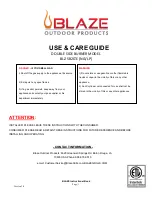 Blaze BLZ-SB2LTE Use & Care Manual preview