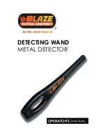 Preview for 1 page of Blaze DETECTING WAND Operator'S Manual