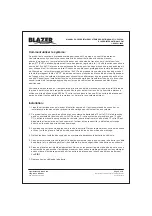 Предварительный просмотр 5 страницы blazer C3050K Owner'S Manual