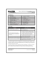 Предварительный просмотр 7 страницы blazer C3050K Owner'S Manual