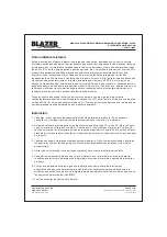 Предварительный просмотр 9 страницы blazer C3050K Owner'S Manual