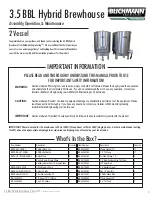 Blichmann Engineering 3.5 BBL Hybrid Brewhouse Assembly Operation Maintenance Manual preview