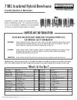 Preview for 1 page of Blichmann Engineering 7 BBL Assembly Operation Maintenance Manual