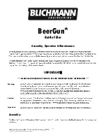 Preview for 1 page of Blichmann Engineering BeerGun Assembly Operation Maintenance Manual