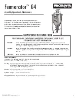 Blichmann Engineering Fermenator G4 Assembly Operation Maintenance Manual preview