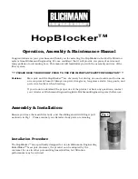 Blichmann Engineering HopBlocker Operation, Assembly & Maintenance Manual предпросмотр