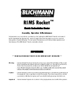 Blichmann Engineering RIMS Rocket Assembly Operation Maintenance Manual preview