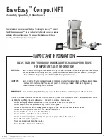 Предварительный просмотр 1 страницы Blichmann BrewEasy Compact NPT Assembly Operation Maintenance Manual