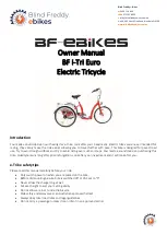 Preview for 1 page of Blind Freddy eBikes i-Tri Euro Owner'S Manual