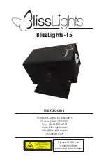 Предварительный просмотр 1 страницы BlissLights BlissLights-15 User Manual