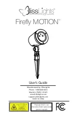 BlissLights Firefly MOTION PN-RG130-M1 User Manual preview