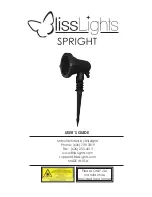 Предварительный просмотр 1 страницы BlissLights Spright User Manual