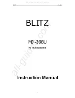 Blitz MJ-398U Instruction Manual предпросмотр