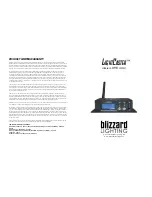 Предварительный просмотр 1 страницы Blizzard Lighting LightCaster Manual