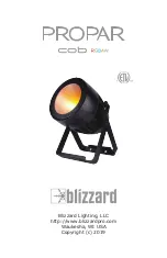 Предварительный просмотр 1 страницы Blizzard Lighting PROPAR COB RGBAW Manual