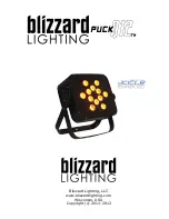 Blizzard Lighting puck Q12 User Manual preview