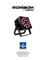 Предварительный просмотр 1 страницы Blizzard Lighting Rokbox 5 RGBAW Manual