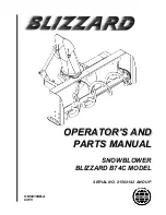 Предварительный просмотр 1 страницы Blizzard B74C Operator And Parts Manual