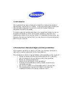 Preview for 3 page of Blizzard HB1SS Manual Of Instructions For Use And Installation