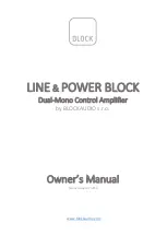 Block Audio Line & Power Block Owner'S Manual предпросмотр