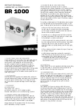 Block BR 1000 Instruction Manual preview