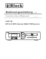 Предварительный просмотр 1 страницы Block CVR 100 Instruction Manual