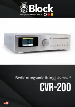 Предварительный просмотр 1 страницы Block CVR-200 Manual