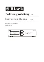 Block IR 100 Instruction Manual предпросмотр