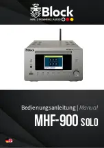 Предварительный просмотр 1 страницы Block MHF-900 Solo Manual