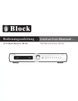 Preview for 1 page of Block VR 100 Instruction Manual