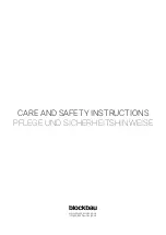 Blockbau Design H.12.1 Care And Safety Instructions предпросмотр