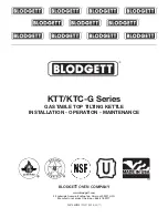 Preview for 1 page of Blodgett 10G-KTC Installation Operation & Maintenance