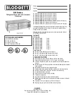 Предварительный просмотр 1 страницы Blodgett 20036SB Specifications