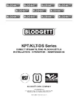 Blodgett 20DS-KLT Installation Operation & Maintenance preview