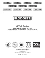 Preview for 1 page of Blodgett 20G-KLT Installation Operation & Maintenance