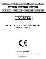 Blodgett 901 Double Installation And Operation Manual preview