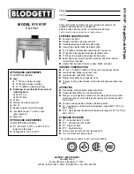 Preview for 1 page of Blodgett 911 Double Specifications