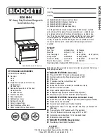 Preview for 1 page of Blodgett B36-HHH Specification Sheet