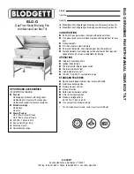 Предварительный просмотр 1 страницы Blodgett BLG-30G Specifications