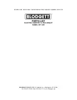 Blodgett BTT-12E Parts List предпросмотр