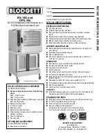 Blodgett BX-14G Specifications preview