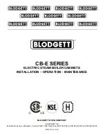 Preview for 1 page of Blodgett CB24-24E Installation Operation & Maintenance