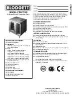 Preview for 1 page of Blodgett CBTR Specifications