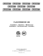 Blodgett FlavorSmoke 450 Installation Operation & Maintenance предпросмотр