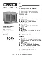 Blodgett MARK V Hatchable Specifications preview