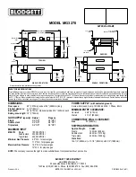 Предварительный просмотр 2 страницы Blodgett MG3270 Short Form Specifications