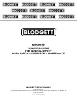 Blodgett MT3255E Installation Operation & Maintenance предпросмотр